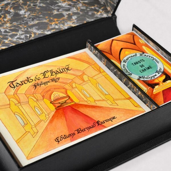Coffret Tarot de l'Haïmé Éditions Larroque coffret cuir noir