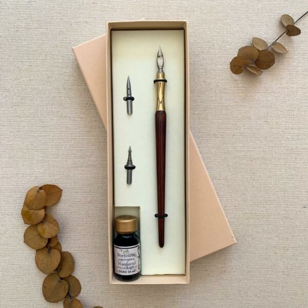 Porte plume bois calligraphie coffret