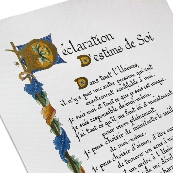 Texte décoratif "Estime de soi" – Image 2