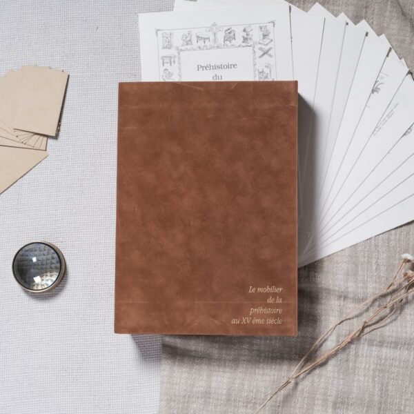 La Préhistoire du Mobilier livre de collection édition LARROQUE exemplaire Feuille coffret arrière