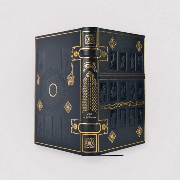 Les Fables de La Fontaine livre de collection édition LARROQUE bleu reliure