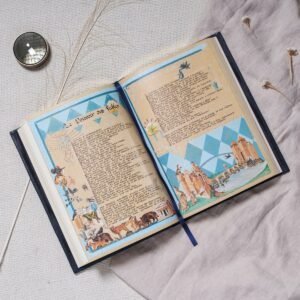 Les Fables de La Fontaine livre de collection édition LARROQUE bleu ouvert