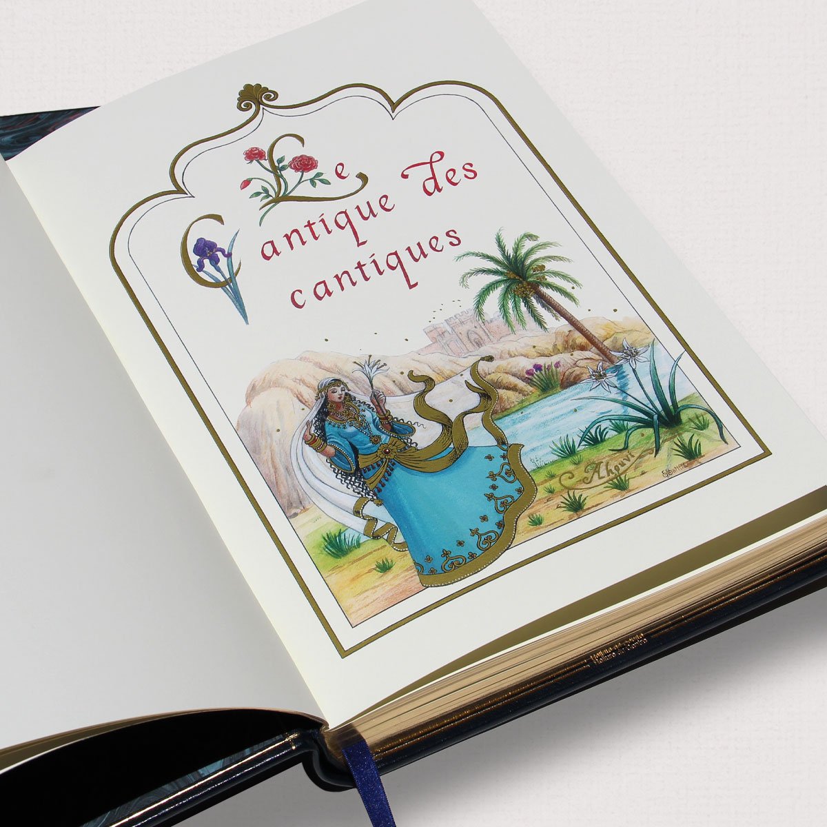 Livre Le Cantique des Cantiques, aperçu page de titre intérieure exemplaire luxe Editions Larroque