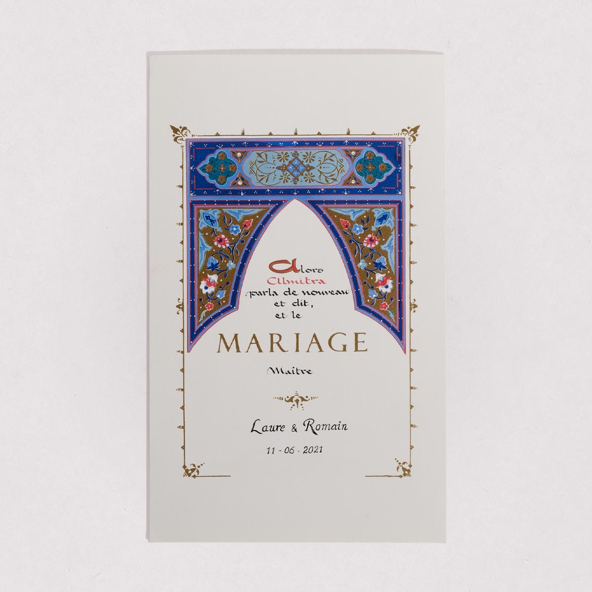 Texte mariage Khalil Gibran calligraphié personnalisé Editions Larroque