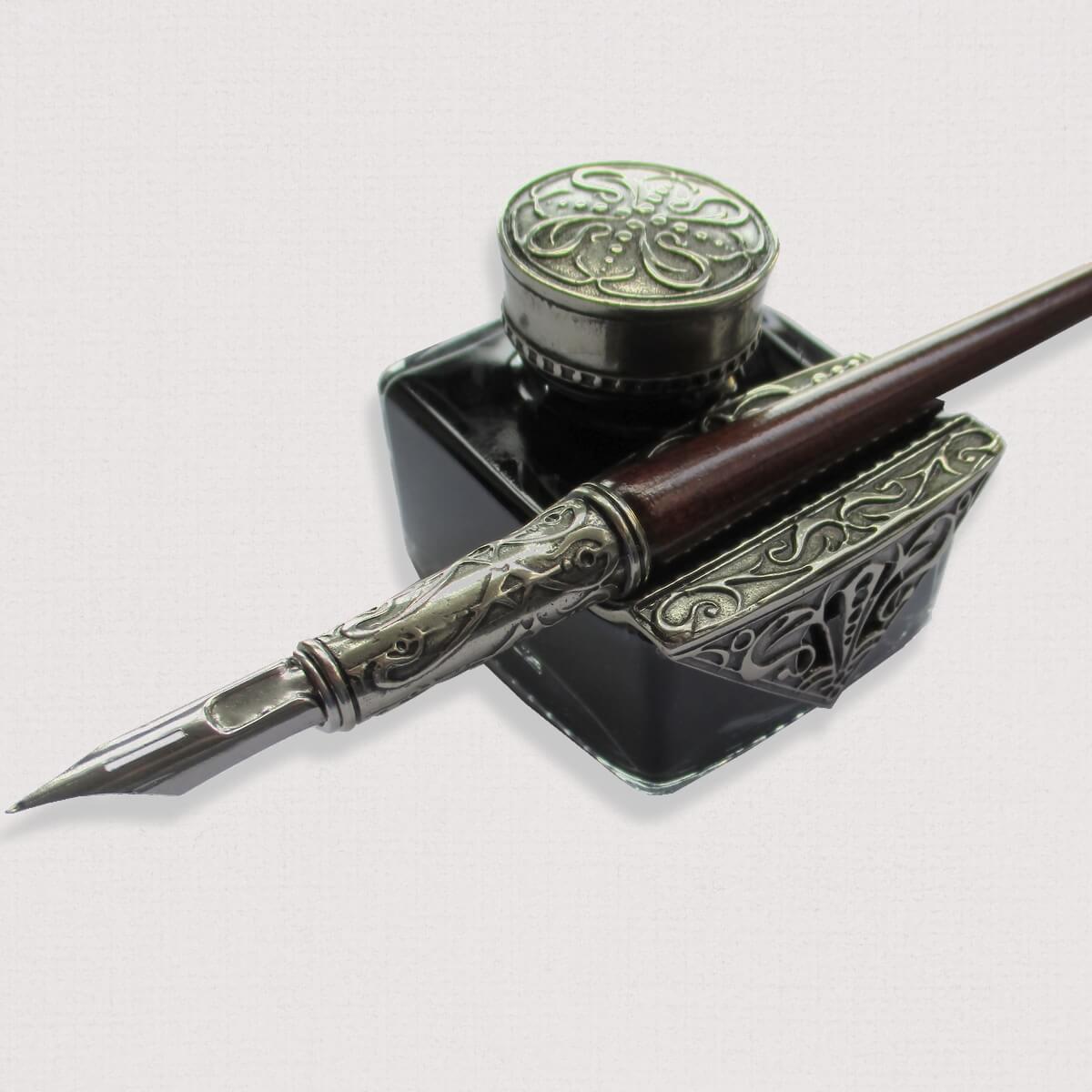 Lot De 14 Plumes Calligraphie Et Dessin – Porte-plume En Pin, Plumes Acier Inox, Idéal Manga, Comics, Lettrage