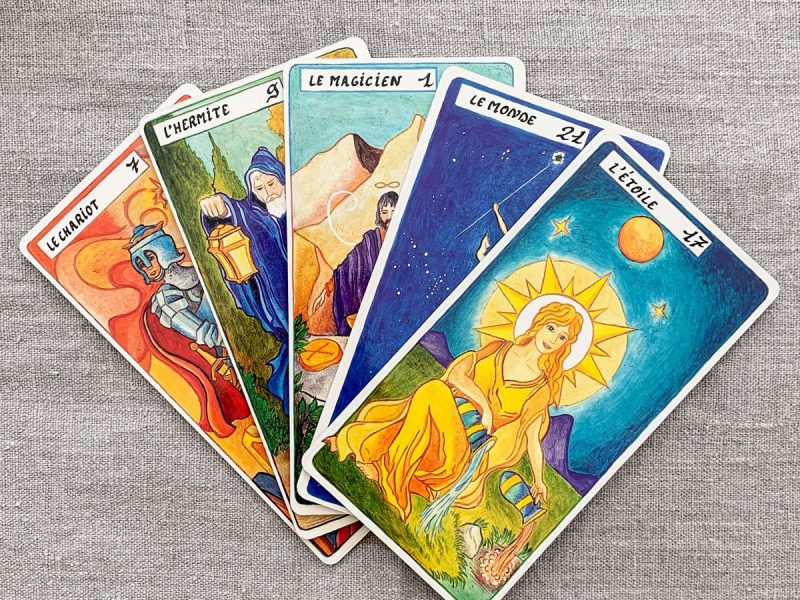 Coffret Tarot de l'Haïmé Éditions Larroque coffret suedel bleu