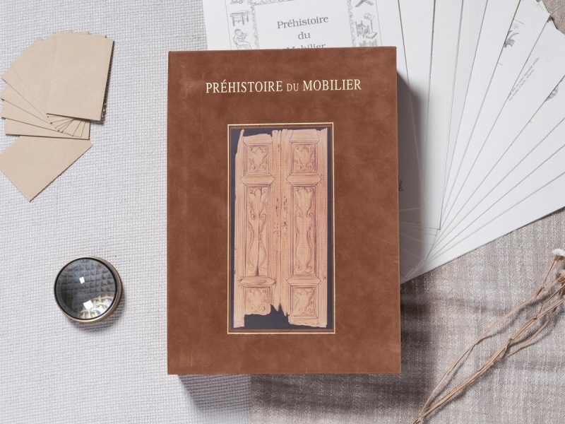 La Préhistoire du Mobilier livre de collection édition LARROQUE exemplaire Feuille coffret