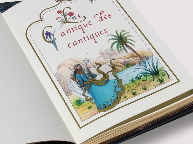 Livre Le Cantique des Cantiques, aperçu page de titre intérieure exemplaire luxe Editions Larroque