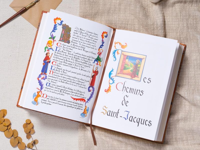 Saint Jacques de Compostelle livre de collection édition LARROQUE exemplaire Luxe ouvert